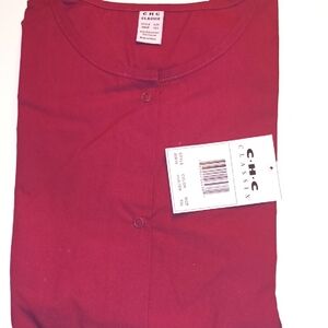 Women's Burgundy 2 Pocket Jacket Size 5XL